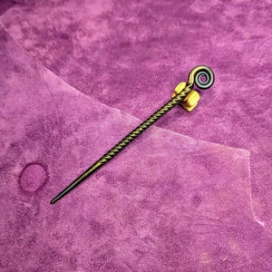 Hand forged twisted hair pin hand made by blacksmith