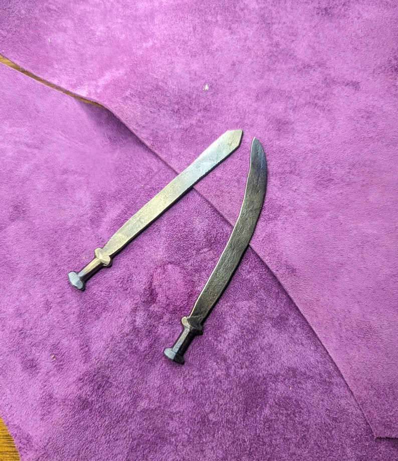Miniature Sword - personalized Hand forged sword replica scarf pin cocktail stick one of a kind gift image 9