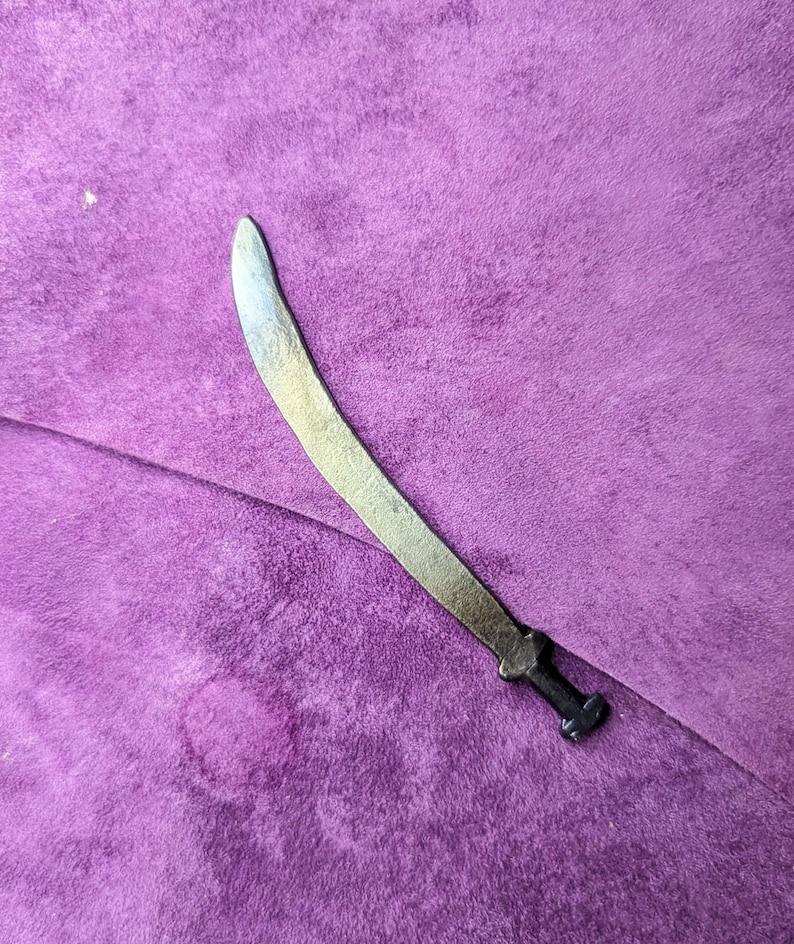 Miniature Sword - personalized Hand forged sword replica scarf pin cocktail stick one of a kind gift image 7