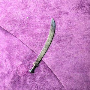 Miniature Sword - personalized Hand forged sword replica scarf pin cocktail stick one of a kind gift image 4