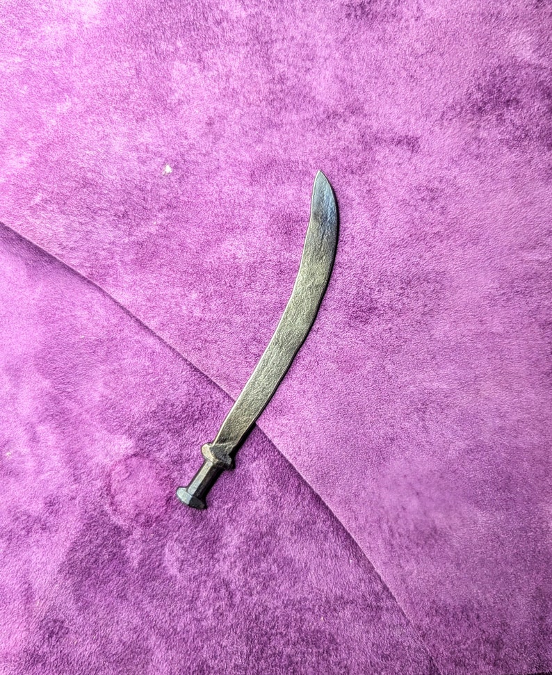 Miniature Sword - personalized Hand forged sword replica scarf pin cocktail stick one of a kind gift image 4