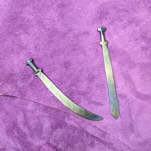Miniature Sword - personalized Hand forged sword replica scarf pin cocktail stick one of a kind gift image 3