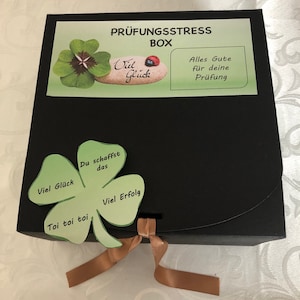 Prüfungsstressbox, Motivationsbox für alle die vor großen Prüfungen stehen - reichlich und fertig befüllt