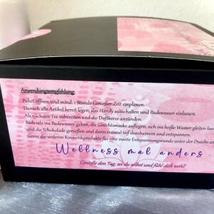 Entspannungsbox, Wellness zum Verschenken, Geschenke für Sie, farbig abgestimmt, ROSA Wellnesspaket fertig zusammengestellt Bild 9