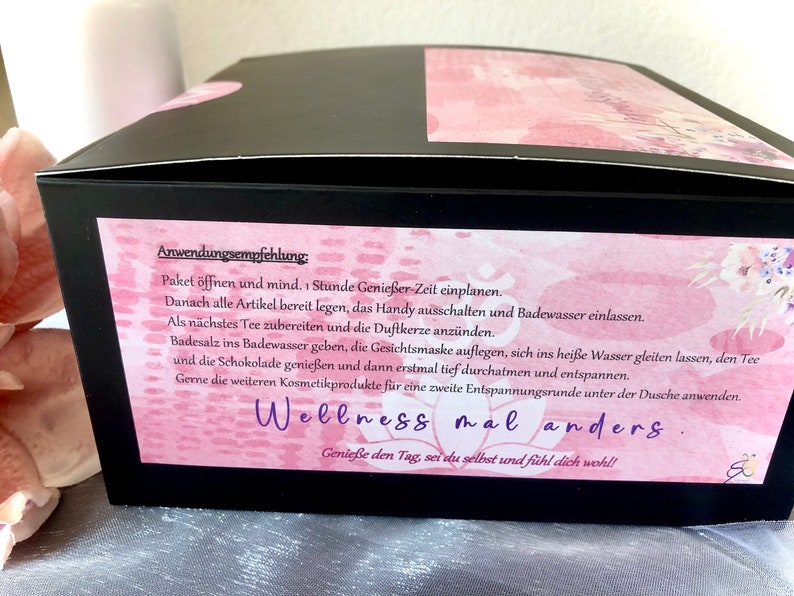 Entspannungsbox, Wellness zum Verschenken, Geschenke für Sie, farbig abgestimmt, ROSA Wellnesspaket fertig zusammengestellt Bild 9