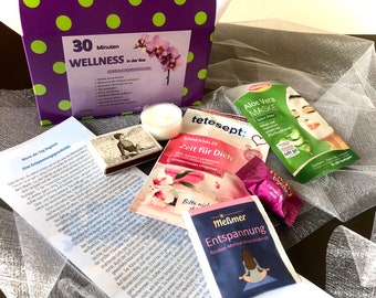 Wellnessboxen für SIE oder IHN - 30 Minuten Entspannungsbox, Wellness zum Verschenken, fertig gefüllt in verschiedenen Farben erhältlich