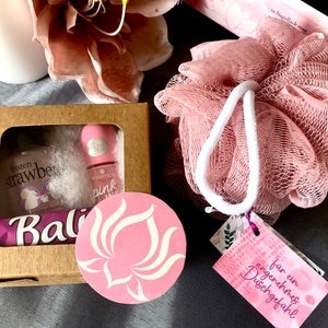 Entspannungsbox, Wellness zum Verschenken, Geschenke für Sie, farbig abgestimmt, ROSA Wellnesspaket fertig zusammengestellt Bild 5