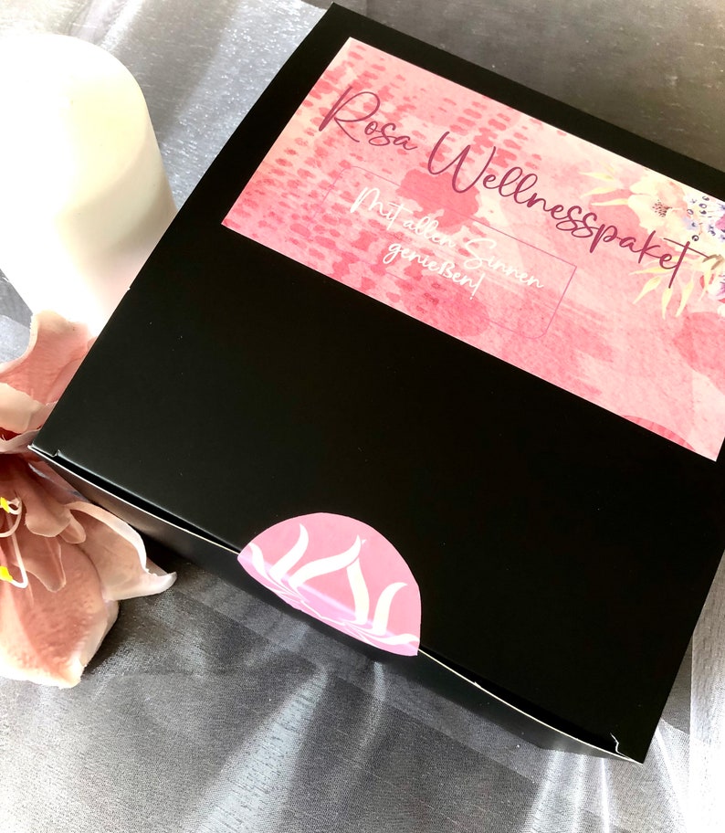 Entspannungsbox, Wellness zum Verschenken, Geschenke für Sie, farbig abgestimmt, ROSA Wellnesspaket fertig zusammengestellt Bild 2