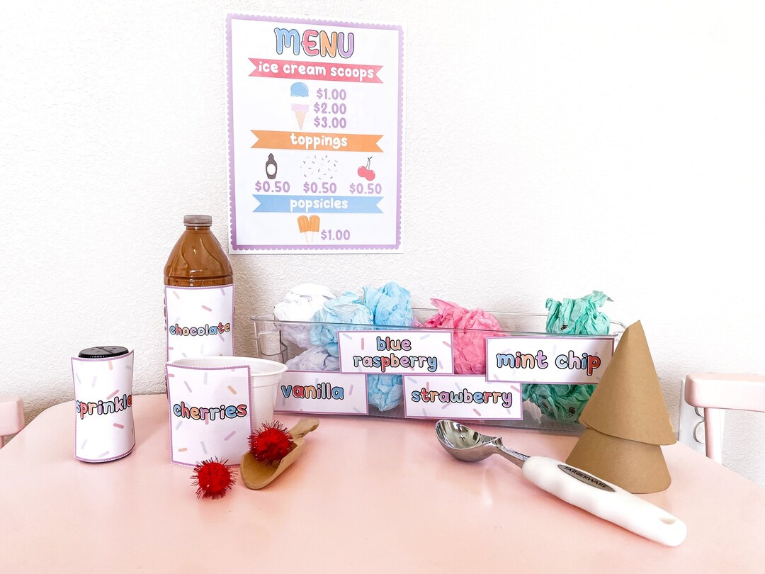 Ice Cream Shop Dramatic Play - Etsy