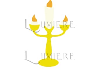 Lumiere birthday decoration, Beauty and the Beast, PNG, no assembly required