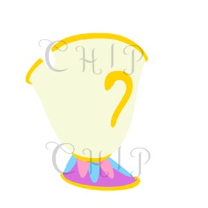 Decorazione di compleanno con chip, La bella e la bestia, PNG, nessun assemblaggio richiesto