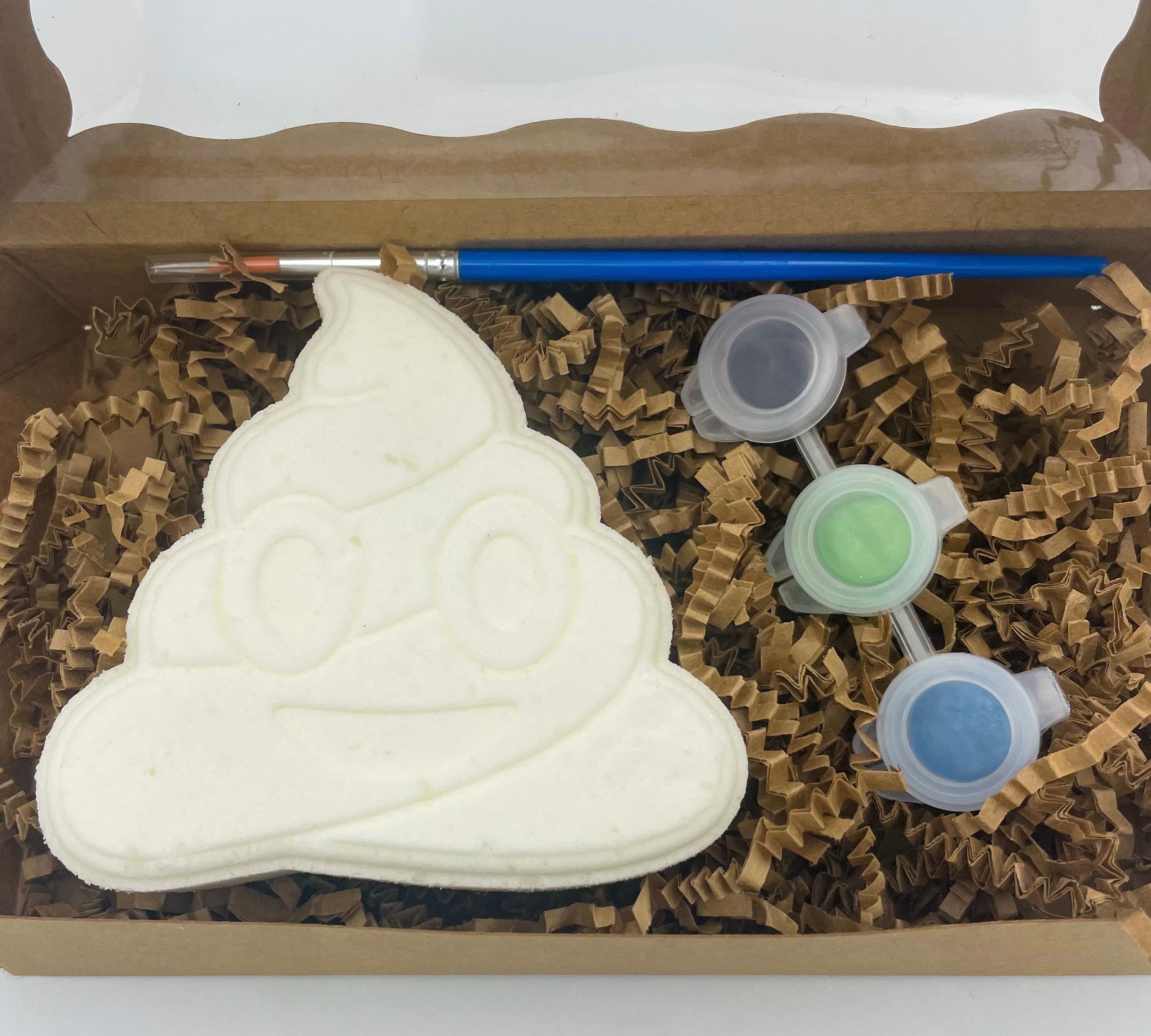 Paint Your Own Poop Emoji Bath Bomb Kit DIY Bath Bomb Kids Bath Bomb Poop Emoji Bath Bomb Etsy