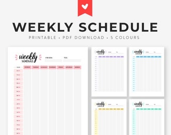 Faculty program Etsy photograph about Printable School Schedule named Higher education program Etsy