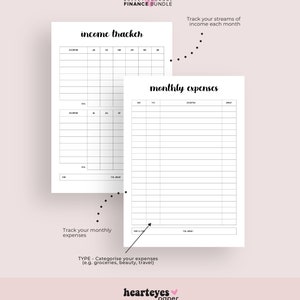 Finance Planner Pack Printable, Bullet Planner Printable, Money Planner ...