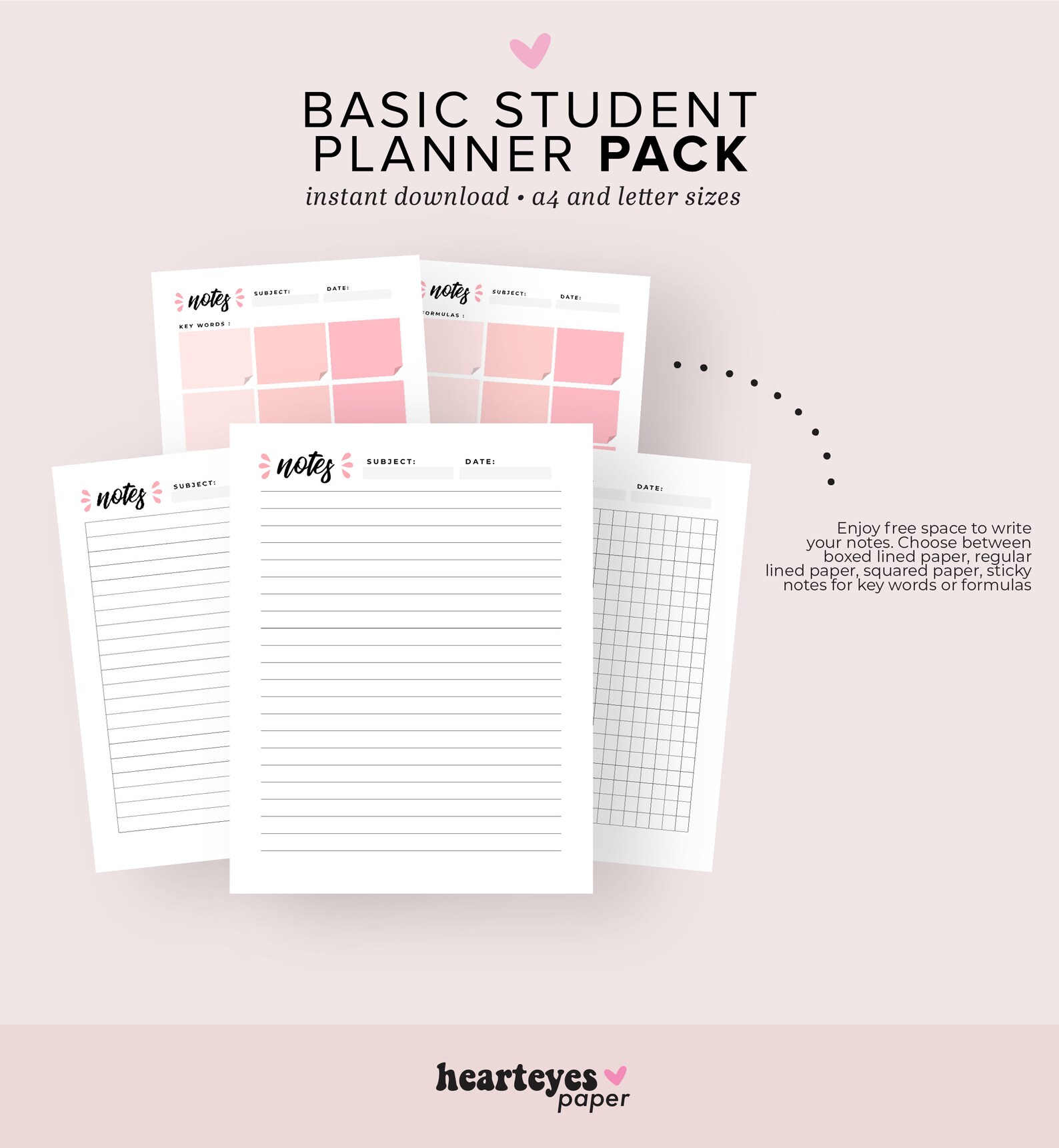 Printable Student Planner, Study Planner Pack, School Planner, College ...
