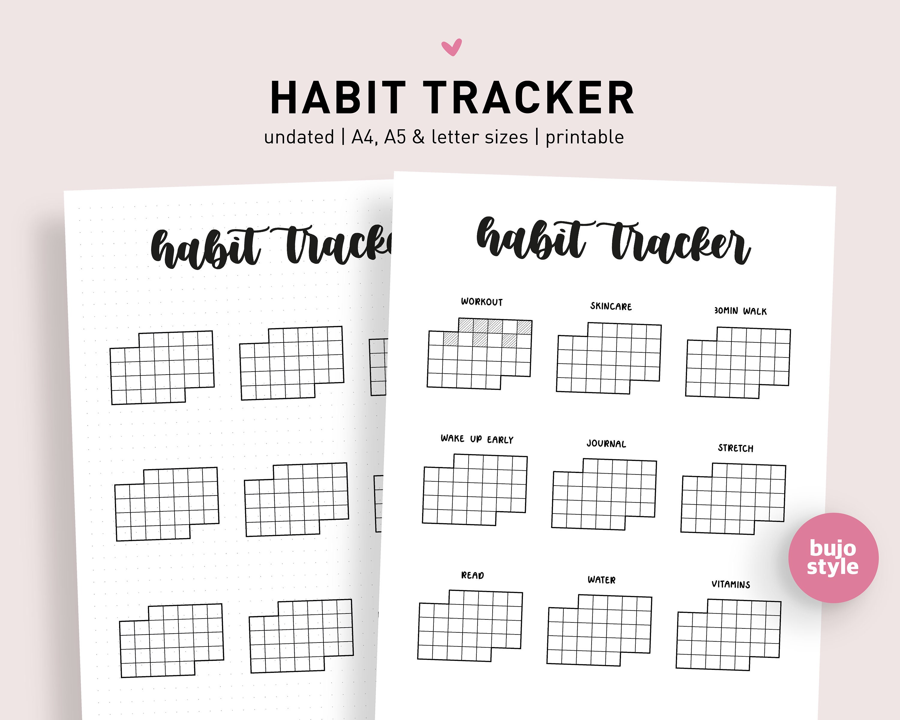 Habit Tracker Printable Habit Printable Habit Chart Habit Etsy Australia