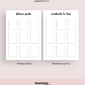 Fitness Planner Printable, Workout Planner Printable, Fitness Tracker, Weight Loss Planner, Weight Tracker, Journal Pages, Bullet Planner image 3