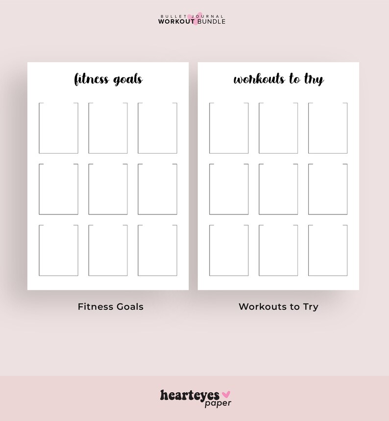 Fitness Planner Printable, Workout Planner Printable, Fitness Tracker, Weight Loss Planner, Weight Tracker, Journal Pages, Bullet Planner image 3