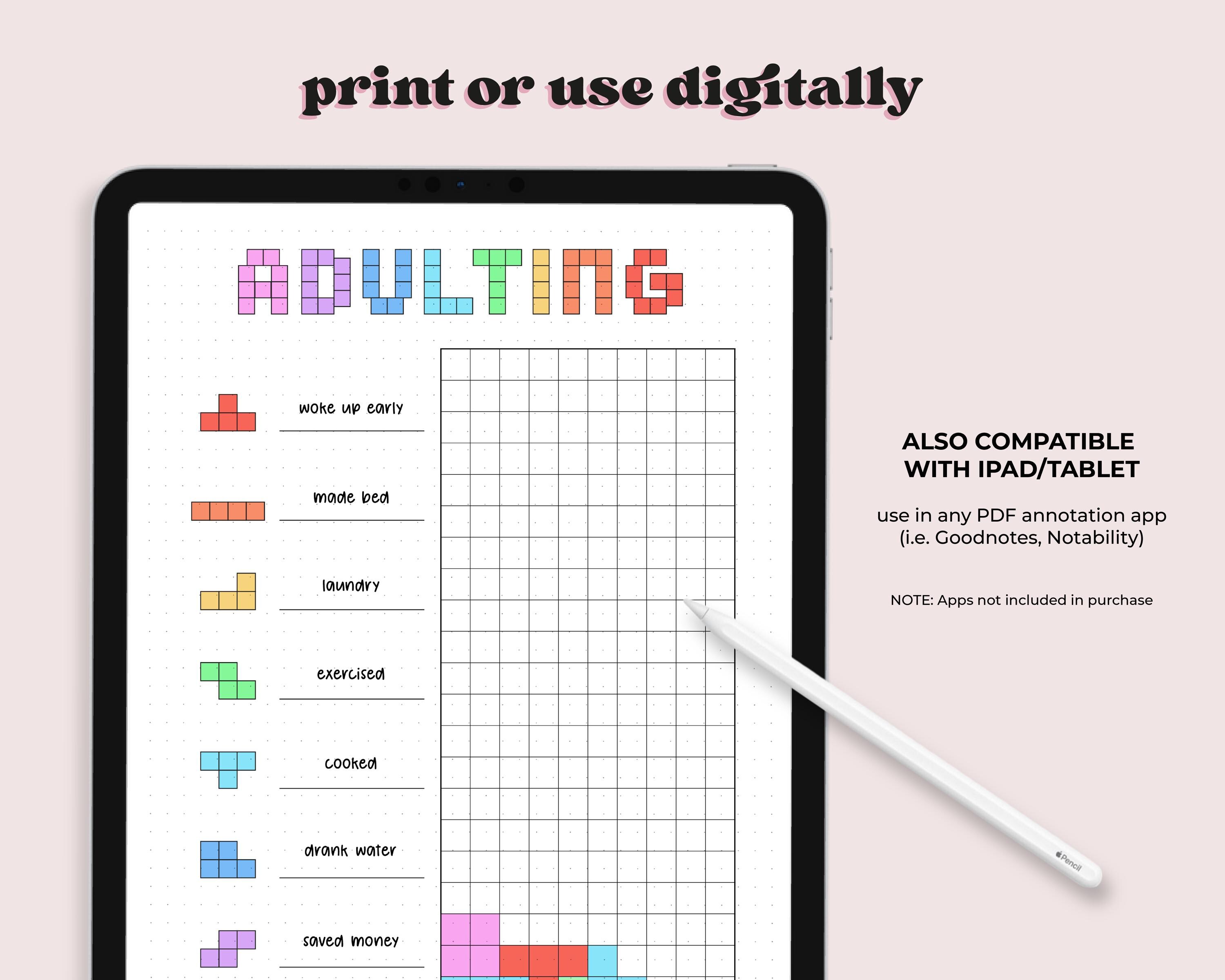 Adulting Tracker Printable, Adult Task Tracker, To-do List, Daily ...