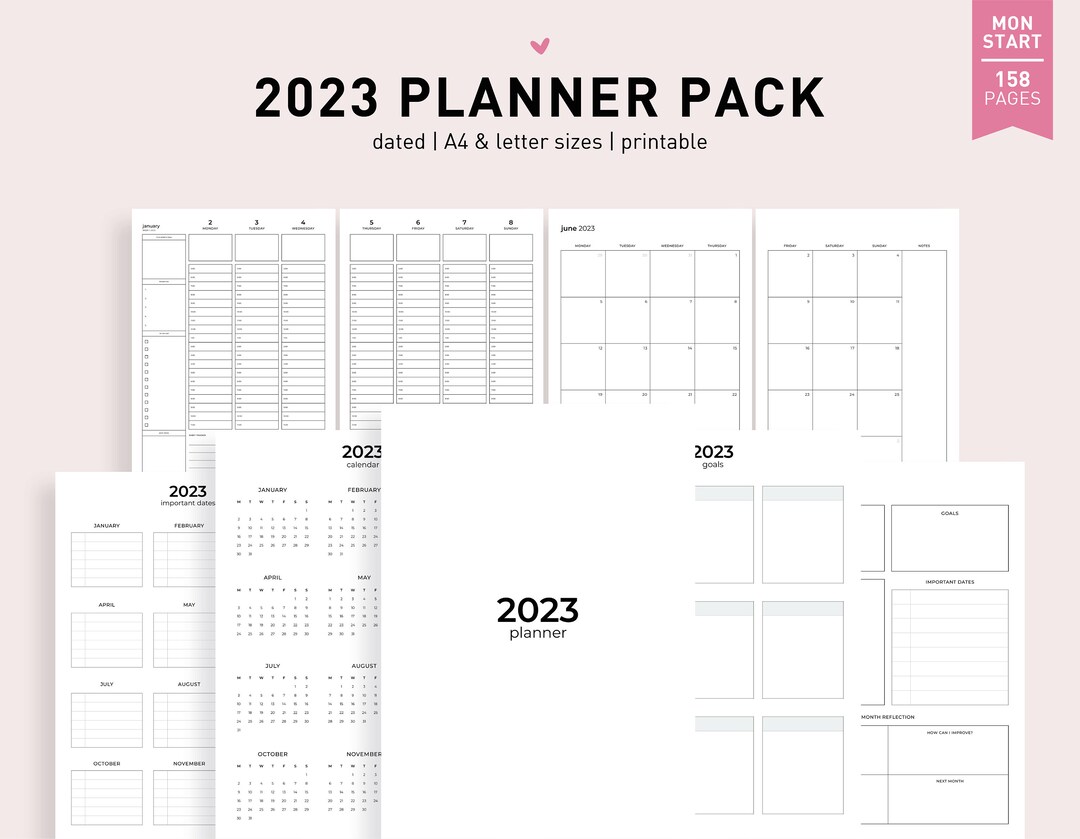 2023 Planner Bundle Imprimible Printable Planner Weekly - Etsy España