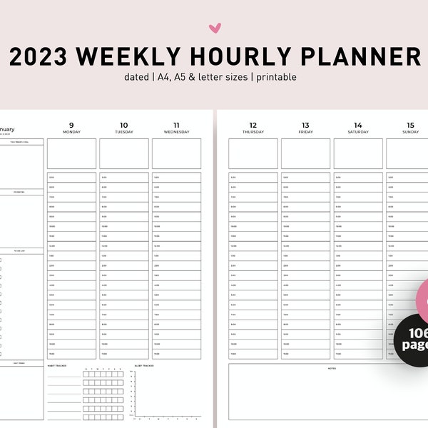 Daily Planner 2023 Printable Etsy