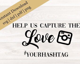Wedding Hashtag Svg Etsy