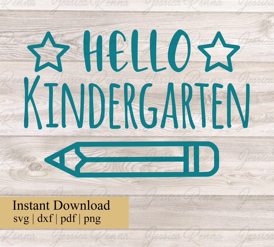 Hello Kindergarten SVG Kindergarten SVG Back to School Cut | Etsy