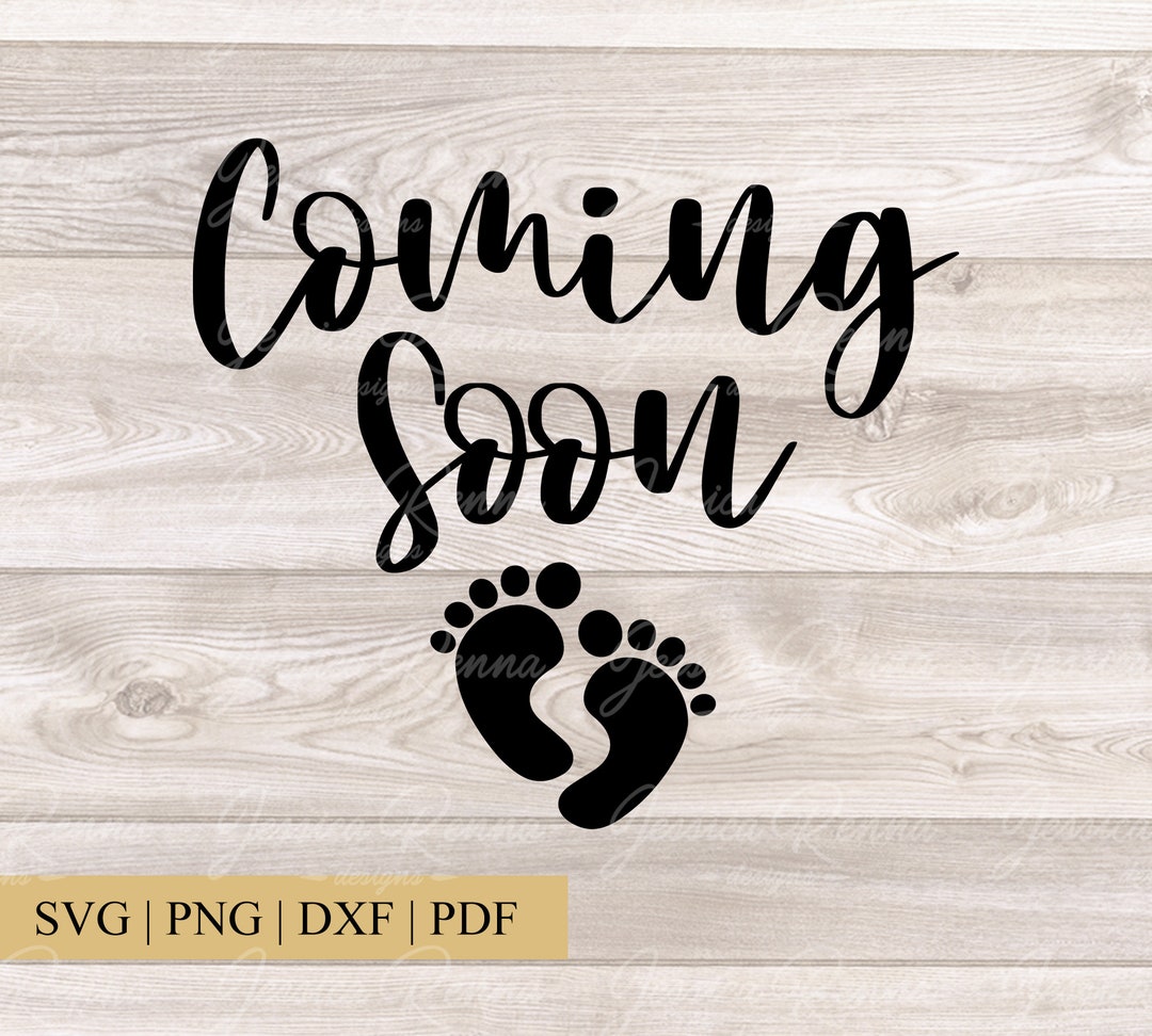 Baby Coming Soon SVG Pregnancy Announcement SVG Pregnancy Etsy UK