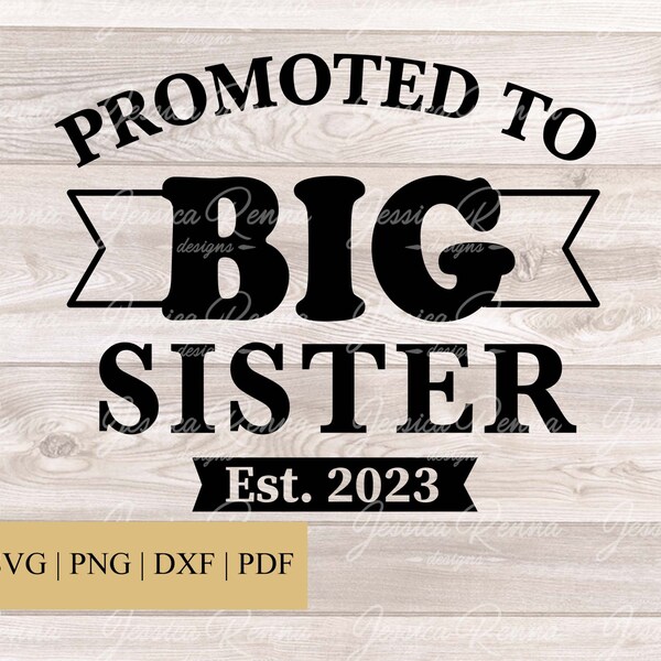 Promoted to Big Sister SVG, Promoted to Big Sister 2023 SVG, Pregnancy announcement svg, Pregnancy 2023 Cut File