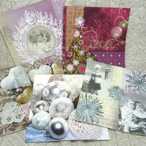 Napkins nostalgic Christmas vintage style, tissue napkin, napkin technique, material BuntMixxDIY