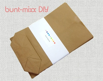 100 kraft paper bottom bags XL 17 x 26 cm natural color bags paper bags DIY gift guest gift Advent calendar BuntMixxDIY