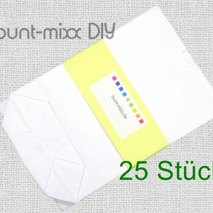 25 sacchetti di carta kraft bianchi 14x21 sacchetto con fondo in carta kraft opaco calendario dell'Avvento confezione regalo fai da te BuntMixxDIY