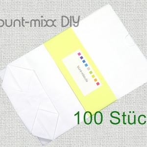 100 Kraftpapier Tüten weiß 14x21 Kraftpapierbeutel, Gr. L, craft paper white, Geschenktüte Adventskalender Tüten basteln DIY Material