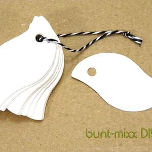 Etichetta regalo bianca, foglia onda uccellino regalo per invitati a nozze etichetta regalo carta kraft bianca, BuntMixxDIY