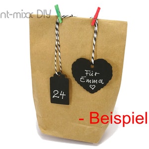 Black gift tags, gift wrapping, 25/100 from 2.90 euros, party and giving, black tags, describe, stamp, ColorfulMixxIDY image 3