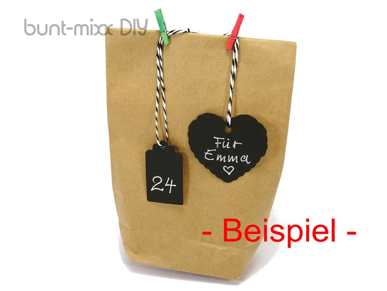 Black gift tags, gift wrapping, 25/100 from 2.90 euros, party and giving, black tags, describe, stamp, ColorfulMixxIDY image 3