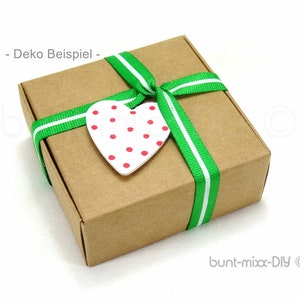Box Gift Box for Guest Gift Packaging 7.5 x 7.5 x 3 cm Folding Boxes Kraft Paper Cardboard Advent Calendar DIY Size M