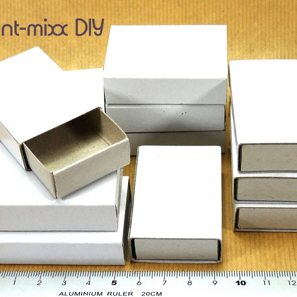 Streichholzschachtel 1 Mini-Schachtel Geschenkverpackung, Adventskalender Schmucketui Schiebeschachtel, Basteln Material BuntMixxDIY