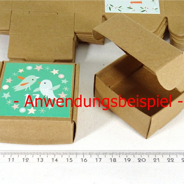 15 folding boxes kraft paper cardboard, gift box, packaging box, guest gift packaging box, box craftpaper, size. S