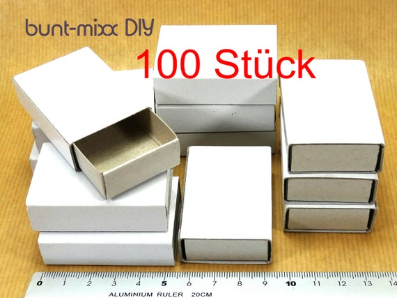 100 Mini Boxes White, Sliding Boxes, Crafts Scrapbooking, Storage, Guest  Gift, Advent Calendar Diy, Material Shop Buntmixxdiy 