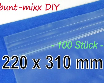 Ziplock bags 22 x 31 cm 50my bags plastic bags foil bags 100 pieces packaging material ColorfulMixxDIY