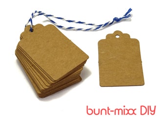 Geschenkanhänger natur beige, Gastgeschenk Anhänger Kraftpapier, Ab 2,90Euro 25/100 St. Geschenk verpacken, tags craftpaper scrapbooking