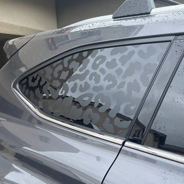 Leopard Print Window Car Decal Etsy