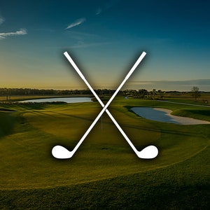 Crossed Golf Clubs Vinyl Decal - Showcase Your Passion on and off the Green