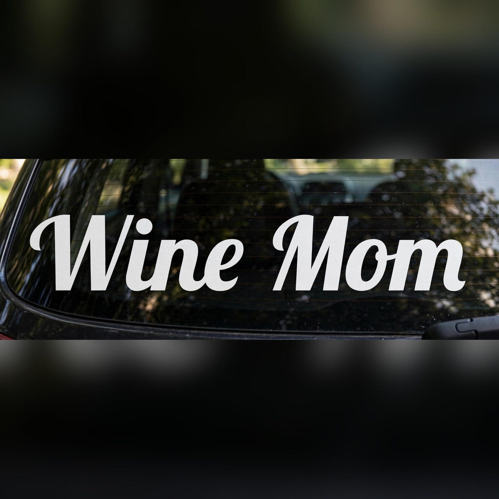 Wine Mom Car Decal, Retro Script Vinyl Sticker (6-20 Inch) - Etsy