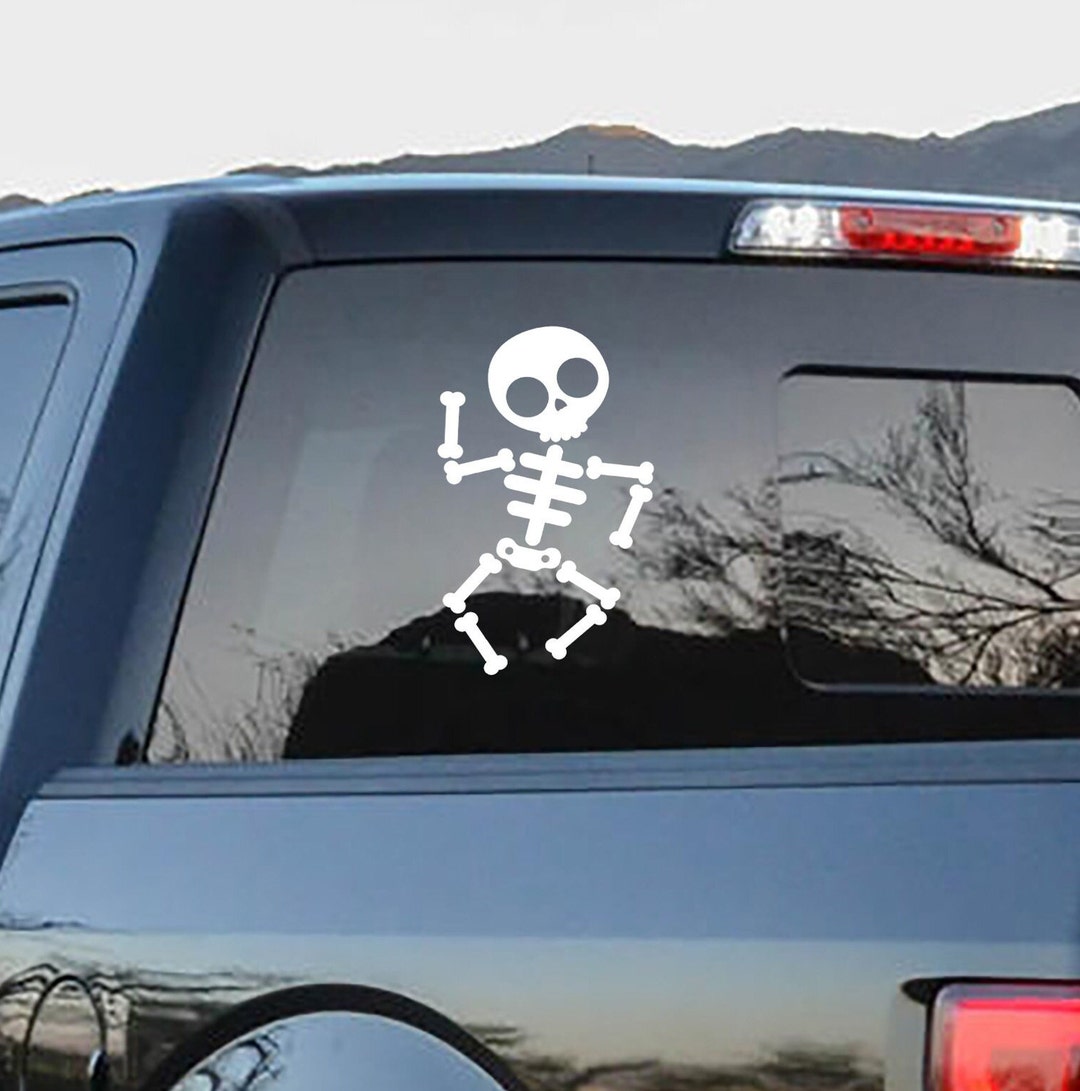Dancing Skeleton Decal - 3 Sizes Available - Weather-resistant Outdoor ...