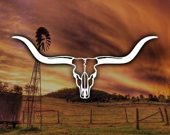 Majestic Longhorn Die-Cut Vinyl Decal - Display Your Texas Spirit