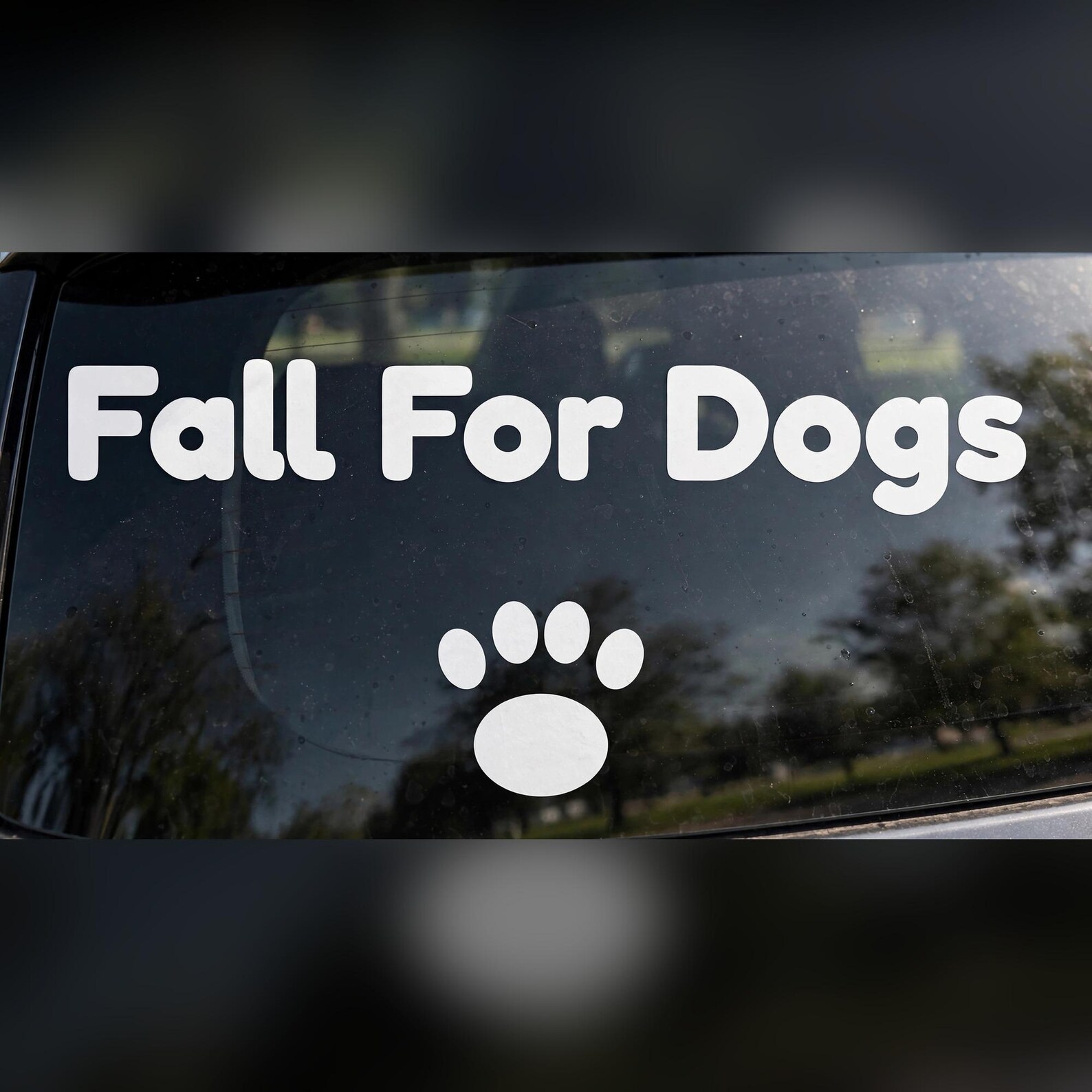 Fall for Dogs Decal, Paw Print Vinyl Sticker, Autumn Dog Gift (outdoor ...