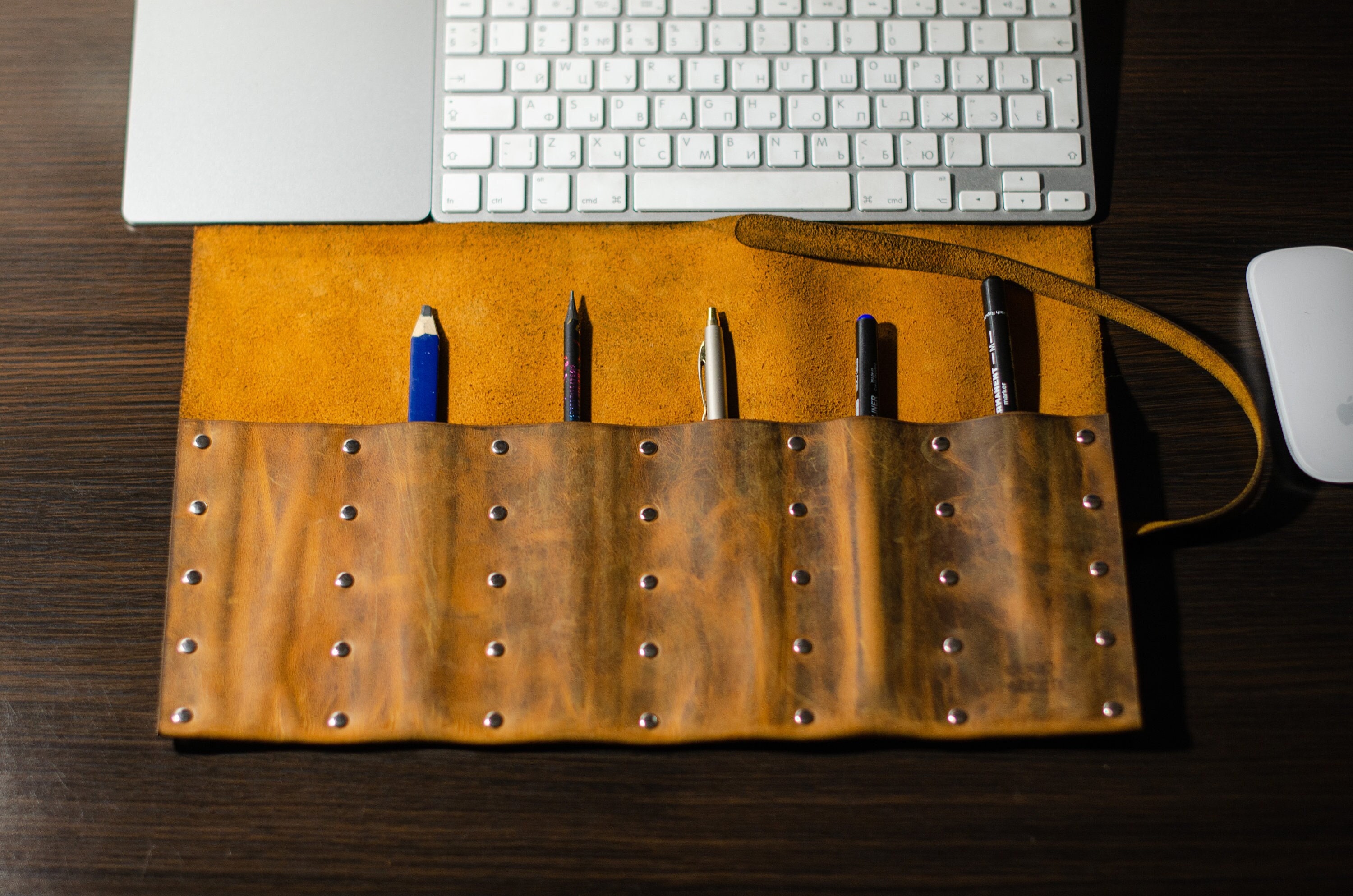 Brush Holder Tool Organizer Artis Roll Leather Artist Case Etsy UK