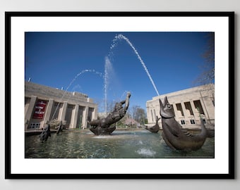Photograph - Showalter Fountain Summer Day - 20x30